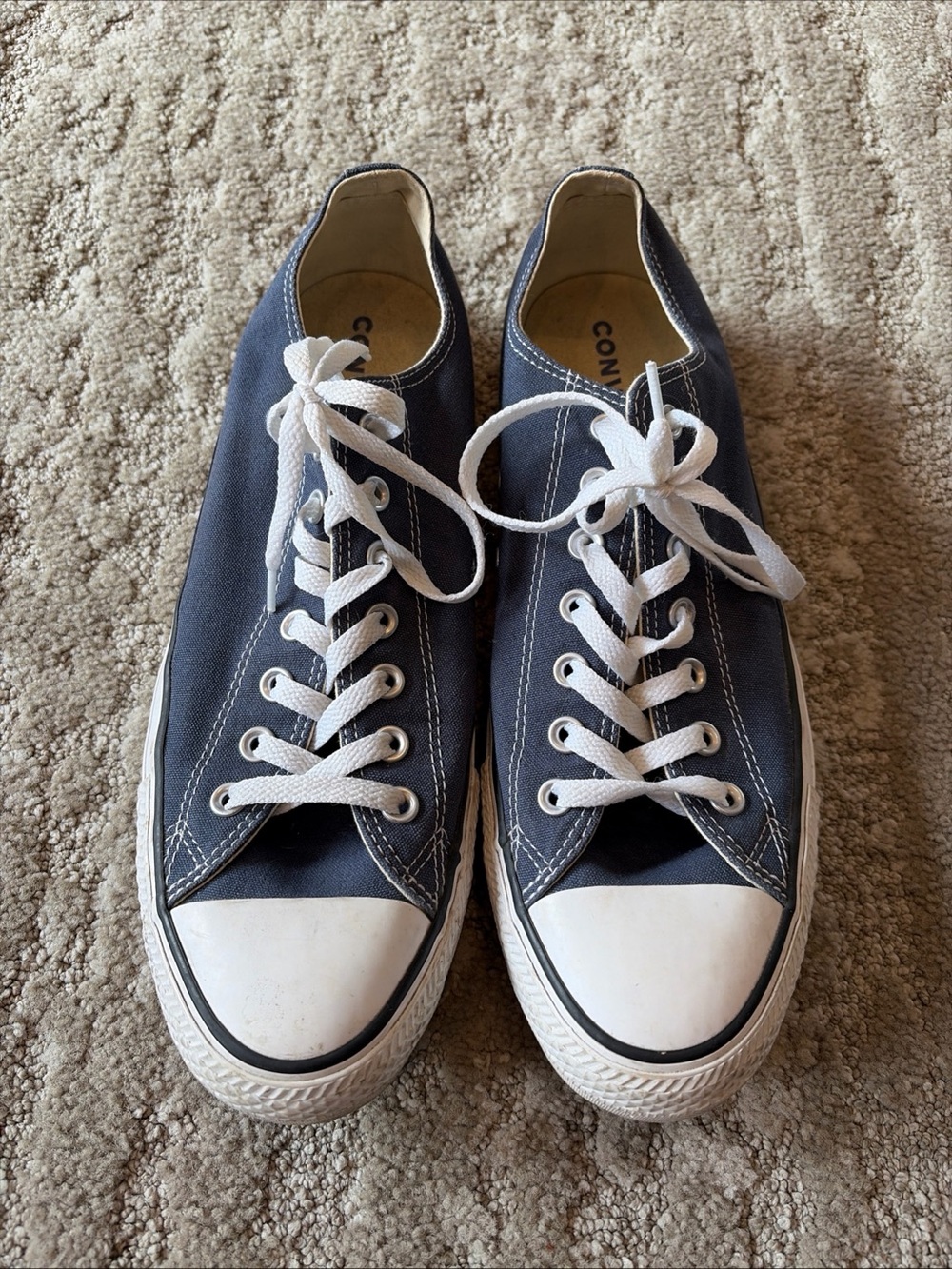 Converse Men's Chuck Taylor All Star Low Blue Gray Canvas Sneakers Shoes